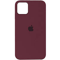 Защитный чехол на Iphone 12 (6.1") (Бордовый/Plum) Silicone Case Full Protective (AA)