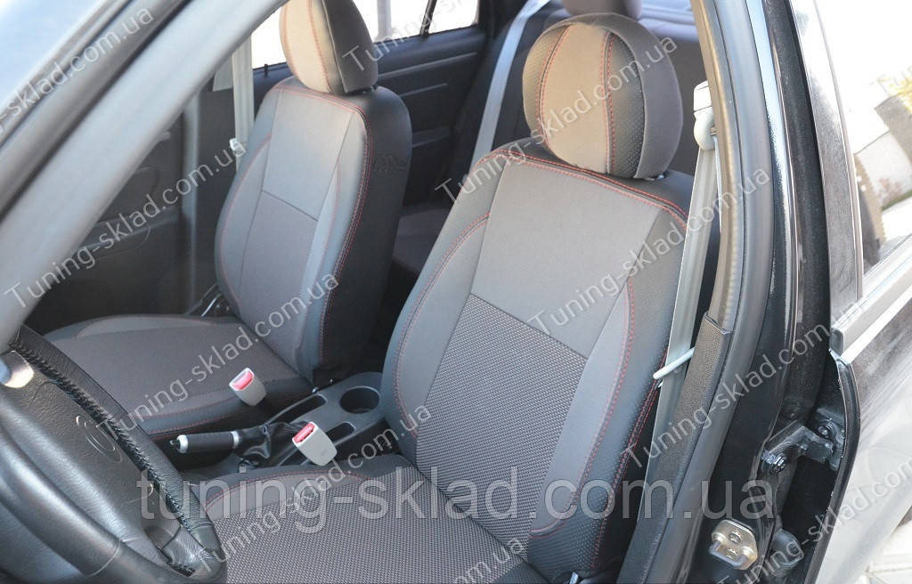 Чохли на сидіння Джили СК 2 (чохли з екошкіри Geely CK 2 стиль Premium), фото 1