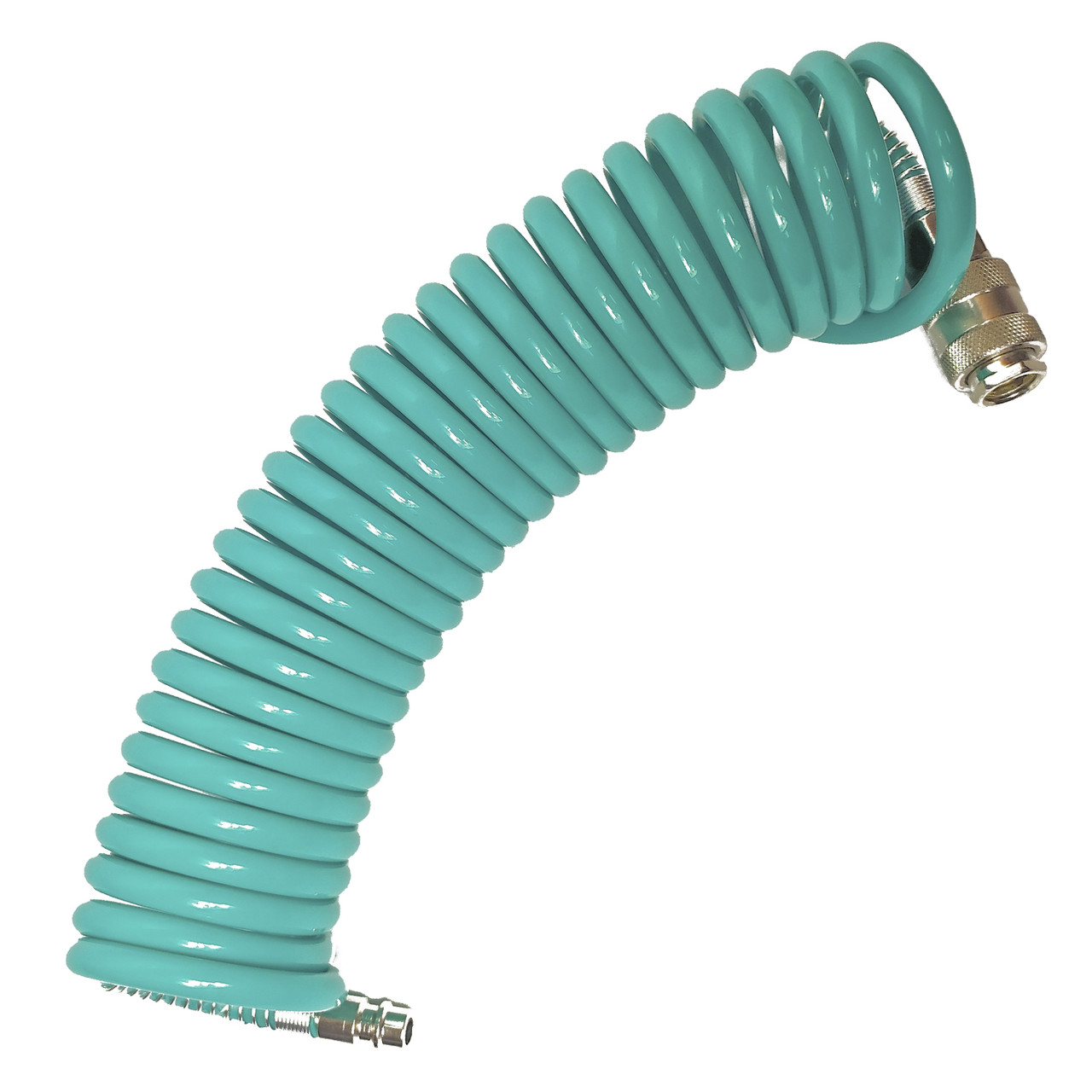 17-30583 Шланг спіральний поліуретановий з швидкороз'ємними з'єднаннями  5*8 мм, 10 м, BlackStar