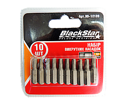 90-10189 Біти SW4х25мм конфирматна TORSION, S2-сталь, 10шт, "BlackStar"