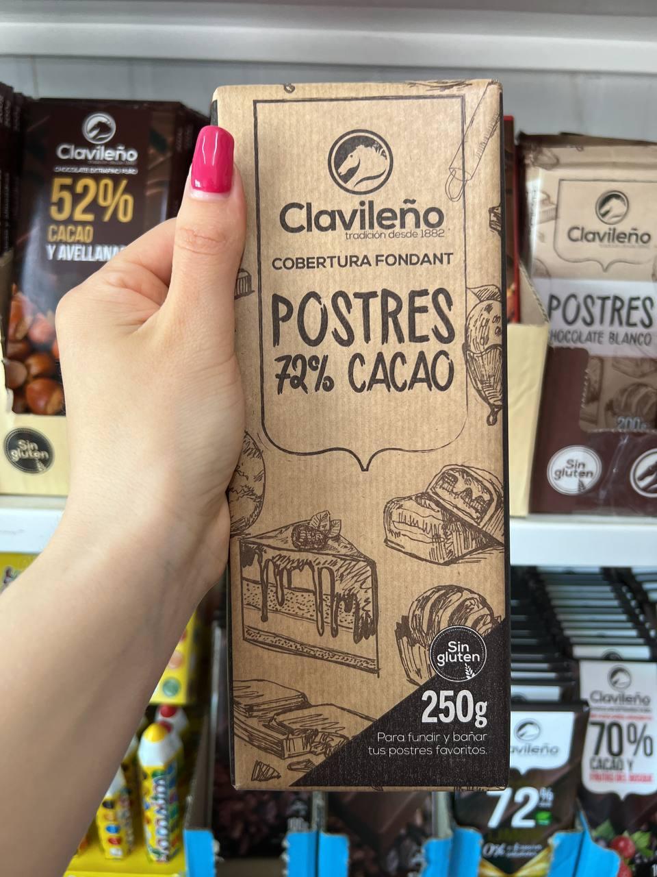 Чорний шоколад без глютена 🍫 Clavileno 72% 250 гр. Іспанія