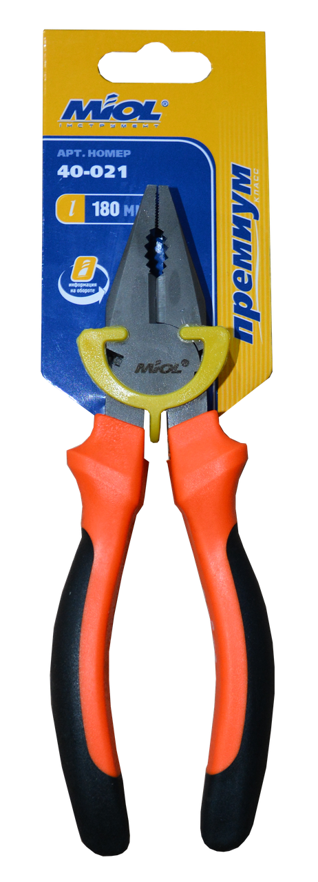 40-021 Плоскогубці з комбінованою ручкою 180мм PREMIUM