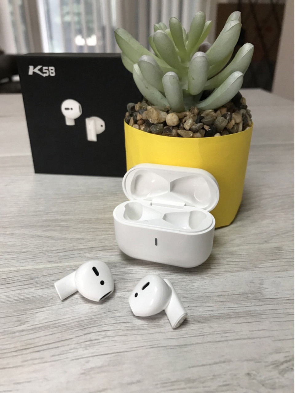Bluetooth навушники K58 TWS mini Білі, для IOS и Android