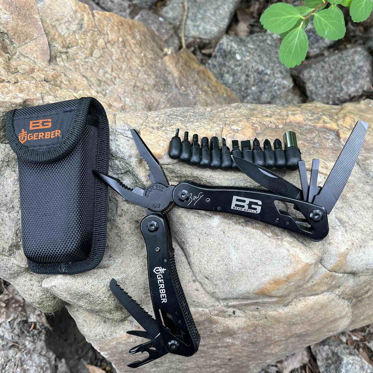 Мультитул інструмент із насадками Gerber 21в1 (плоскогубці, викрутка, кусачки, ніж)