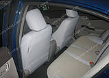 Чохли на сидіння Хонда Цивік 4Д 2012- (чохли з екошкіри Honda Civic 4D 2012-стиль Premium), фото 2