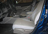 Чохли на сидіння Хонда Цивік 4Д 2012- (чохли з екошкіри Honda Civic 4D 2012-стиль Premium), фото 5