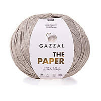Gazzal THE PAPER (Пейпер) № 3951 сірий (Пряжа віскоза, нитки для в'язання)