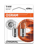 Автомобильная лампа OSRAM 12V 4W T4W BA9s ORIGINAL (комплект 2шт)