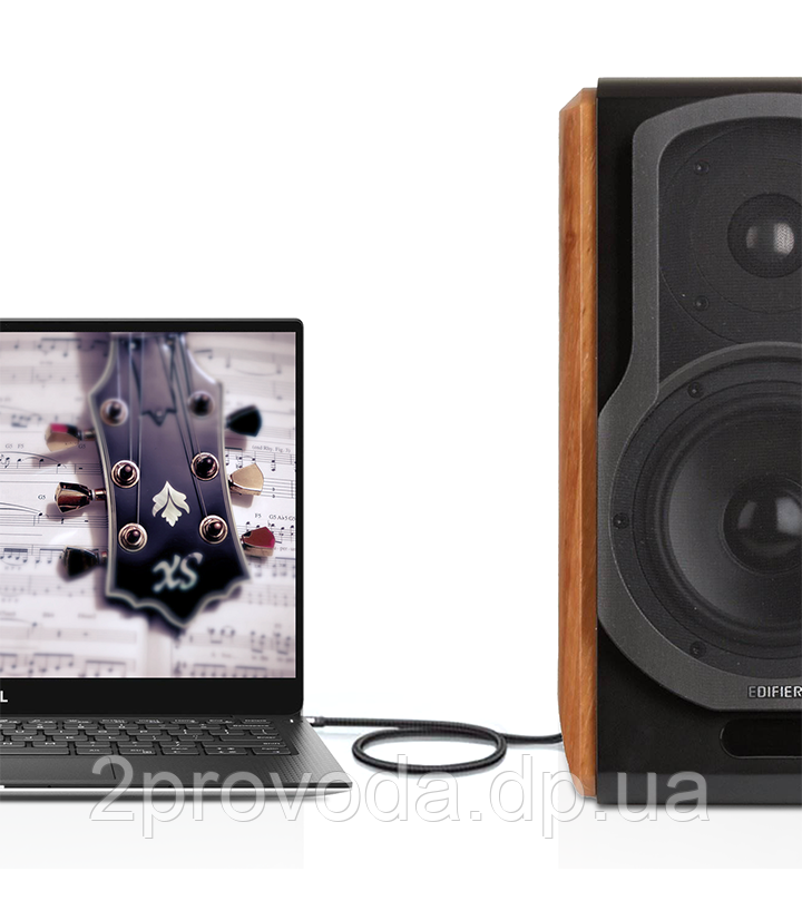 Аудио кабель AUX - 2 RCA 3.5mm miniJack премиум оплетка 3 метра - фото 4 - id-p1638194427