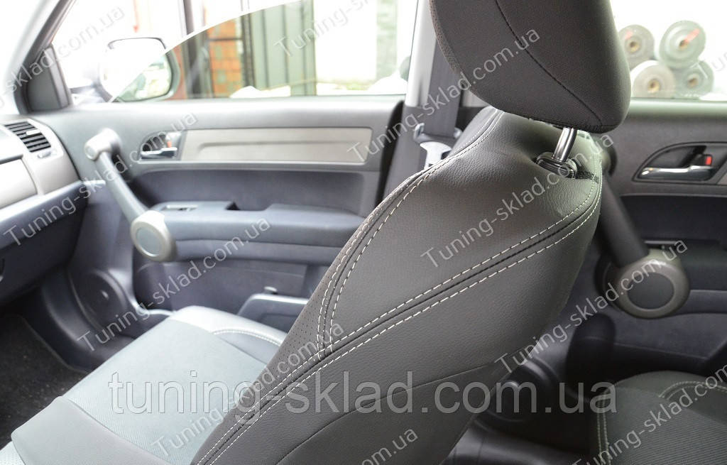 Чохли на сидіння Хонда СРВ 3 (чохли з екошкіри Honda CR-V 3 стиль Premium), фото 1