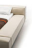 М'яке ліжко-подіум MeBelle MODE-2 160х 190 см бежева, молочна рогожка, модерн, мінімалізм, ар-деко, фото 2