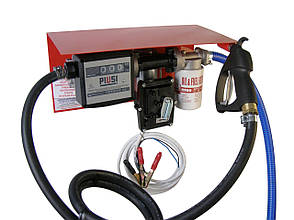 Міні Заправка 12В 50л/хв для перекачування бензину з насосом ЕХ50 12V 50 l/min і механічним лічильником PIUSI Італія, фото 2