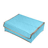 Органайзер для зберігання спідньої білизни та шкарпеток на 16 відсіків із кришкою, Блакитний, фото 2