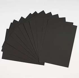 Набір чорного паперу для малювання 38х26 см, 42 аркуші