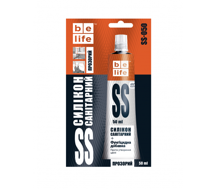 Санітарний силіконовий герметик (Прозорий S-050), 50 мл, фото 1