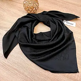 Хустка D.i.o.r. шовк чорна