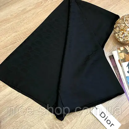 Хустка D.i.o.r. шовк чорна, фото 4