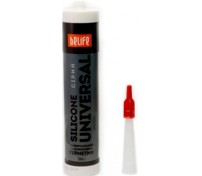 Універсальний силіконовий герметик (Сірий SU-312), 310 мл, фото 1