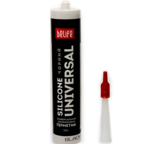 Універсальний силіконовий герметик (Чорний SU-313), 310 мл, фото 1