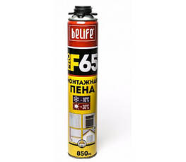 Піна монтажна професійна BeLife F65, 850мл / 900г. (Вихід 65л)