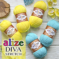 Огляд еластичної пряжі Alize Diva Stretch (Алізе Діва Стрейч) 🏖 Ідеальна пляжна нитка