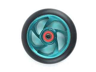 Колесо для трюкового самоката металеве 110 мм блакитний