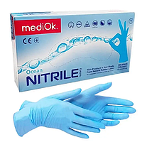 Перчатки нитриловые, 3.5 гр MediOk Nitrile Ocean, S