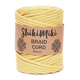 Трикотажний бавовняний шнур Shikimiki Braid Cord 6 мм, колір Жовтий