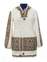 Туніка жіноча Влада коричнева з капюшоном (х/б)