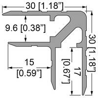 Профіль 0170. Подвійний куточок . Кейсмейкер для панелей 9,5 мм 30мм х 30мм з товщиною стінки 1,5 мм