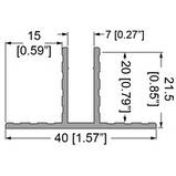 Профіль 0600 ділив алюмінієвий з пазом 7мм, фото 2