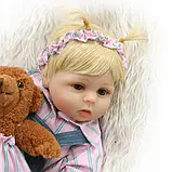 Лялька Реборн дівчинка Софія NPK оригінал 48см, силіконова, можна купати, фото 5
