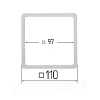 Термоквадрат для натяжних стель 97х97мм (внутрішній розмір) 110х110 мм (зовнішній розмір)