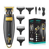 Машинка для стриження волосся акумуляторна VGR V-192 6 насадок, фото 3