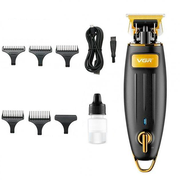 Машинка для стриження волосся акумуляторна VGR V-192 6 насадок, фото 1