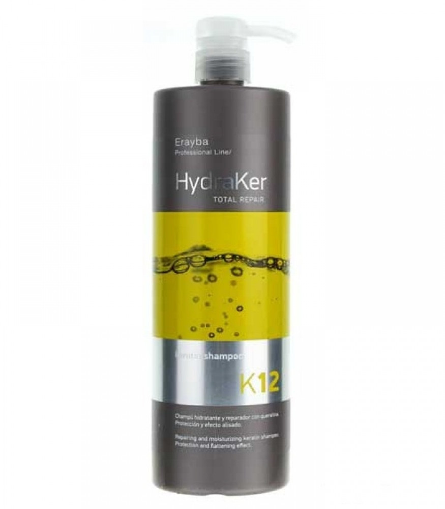 Шампунь кератиновий без сульфатів Erayba HydraKer K12 Keratin Shampoo, 1000 мл