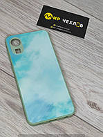 Чохол Marble Clouds Samsung Galaxy A03 Core (A032F) (turquoise)