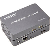 Удлинитель HDMI сигнала PowerPlant HDMI 4K/30hz, до 150м, через CAT5E/6 (HDES150-KVM) (CA912957)