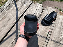 Чоловічі шльопанці сланці Adidas Full Black чорні, фото 6