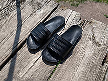 Чоловічі шльопанці сланці Adidas Full Black чорні, фото 5