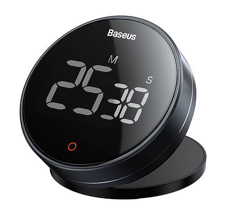 Таймер кухонний магнітний Baseus Heyo з цифровим LED дисплеєм Чорний/ Сірий (FMDS000013), фото 1