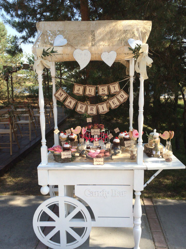 Візок для Кенді барів (Candy bar) у стилі шеббі шик, фото 1