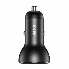 Автомобільний зарядний пристрій в прикурювач Baseus USB + Type-C 45 W Сірий (TZCCBX-C0G), фото 5