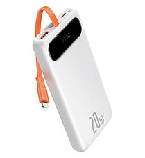 УМБ Power Bank (зовнішній акумулятор) Baseus Block Digital Bank 10000 мАг Білий (PPBLK-02), фото 3