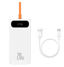 УМБ Power Bank (зовнішній акумулятор) Baseus Block Digital Bank 10000 мАг Білий (PPBLK-02), фото 6