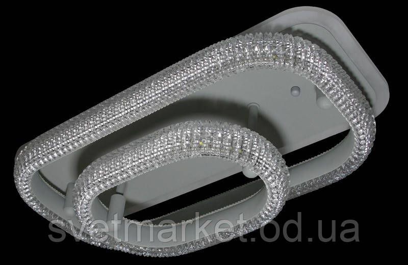Світлодіодна стельова люстра сірого кольору 66004-2GR LED 3color dimmer
