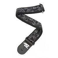 Ремень для гитары D'ADDARIO JOE SATRANI WOVEN GUITAR STRAP (Silver Sketches)