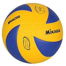 Волейбольний м'яч MIKASA MS 0162-3 ПВХ 260-280 г 8 панелей безшовний для дітей дорослих на пляж