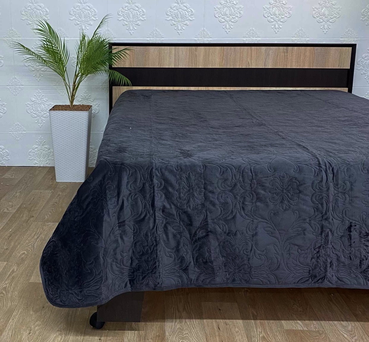 Велюрове стьобане покривало Romance 210х230, фото 1