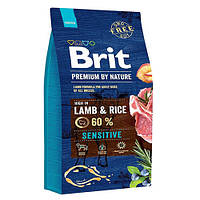 Brit Premium by Nature Sensitive Lamb Rice (Брит Премиум Нечурал Сенситив Ягненок) корм для собак при аллергии 8 кг.